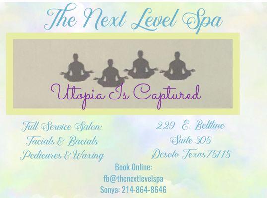 The Next Level Spa                       Where Your Privacy Matters                                       214-864-8646