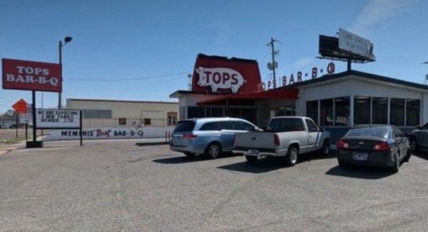 view of Tops Bar-B-Q restaurant in the Frayser area