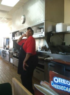 Huddle House cook, she is great!