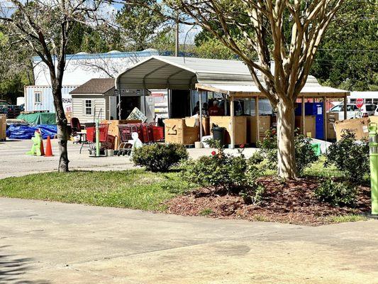 Donation drop off area