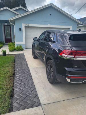 Stamp Concrete Driveway Extension