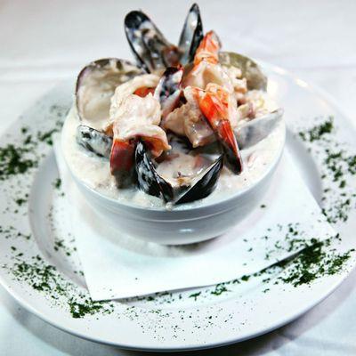 Cazuela de Mariscos. Seafood casserole!