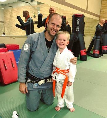 Promoted to orange/white stripe belt!