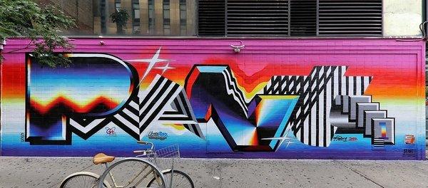 Felipe Pantone,  one wall many murals but now RIP