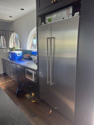 Built-up kitchen Aid refrigerator