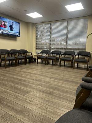 Spacious waiting room.