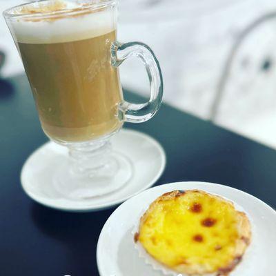 The best cappuccino and custard nata in the town!!