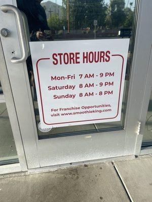 Fake store hours.