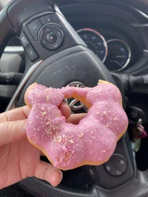 Strawberry mochi donut