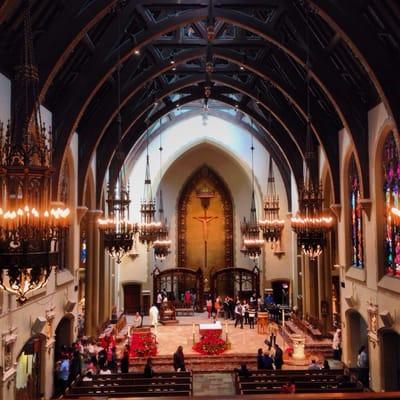 View from the balcony seating, after church.