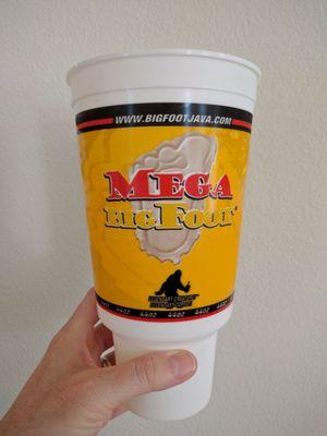 An empty Mega Bigfoot cup that was supposed to have brewed iced tea. Instead, I was served instant tea. Not worth the nearly $7 I paid.