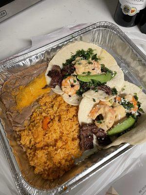 Surf and turf tacos