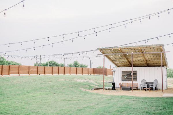 Outdoor strung lights - photo by Karina Danielle Photography