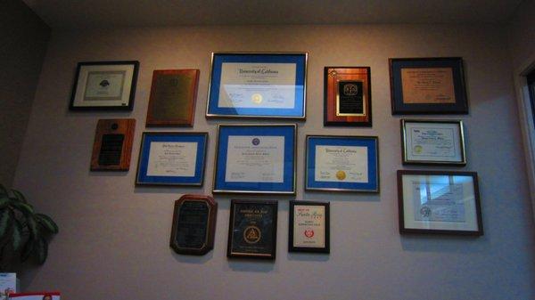 Lots of framed accolades, but the best is just how they listen and make sure you get what you want.