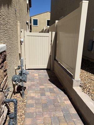 Pic of Gate and Vinyl wall.  Looks amazing!