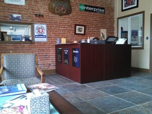 The front desk