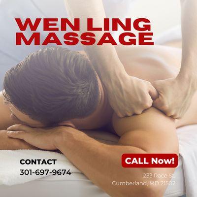 Wen Ling Massage
 233 Race St, Cumberland, MD 21502
 Call us at 301-697-9674