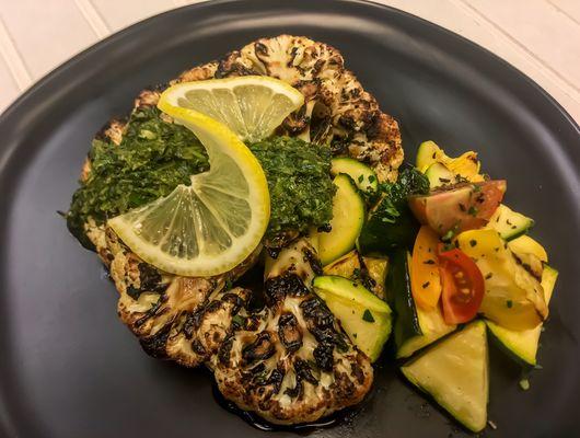 Grilled Cauliflower Steak w/Chimichurri