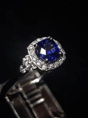 Handpicked sapphire in s beautiful royal/ceylon blue! We can bring in stones for you to compare.