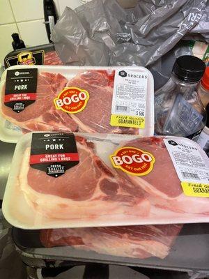 Pork chops(BOGO).