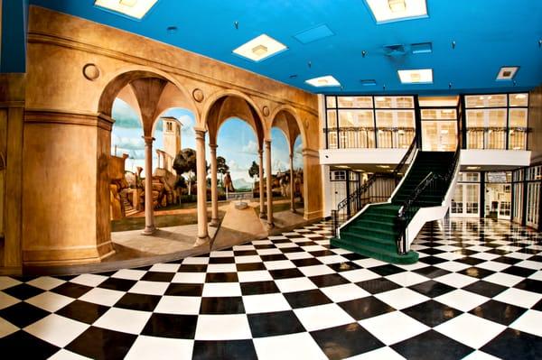 The breathtaking center court in the T.W. Patterson Building.