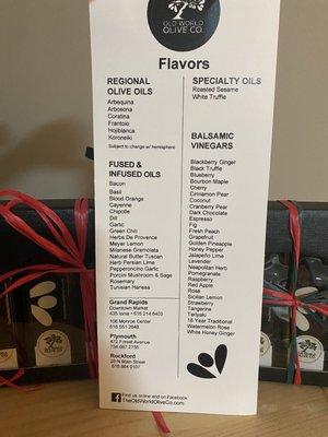 Product flavors