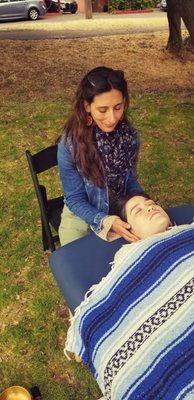 Reiki and Bodywork at the Community Health Day, Strawberry Creek Park