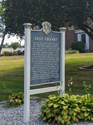 East Granby Historical Marker