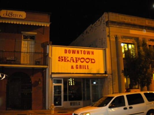 Downtown Seafood at night, I mean, it is kind of fucking obvious