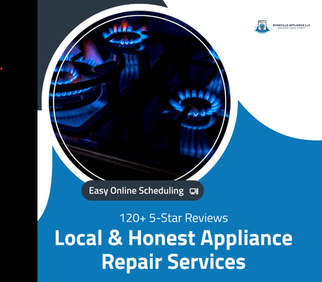 5 Star Rated Appliance Repair & Appliance Installation Services for the local community.