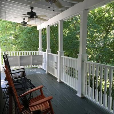 The view out of our room with a small side deck all to ourselves.