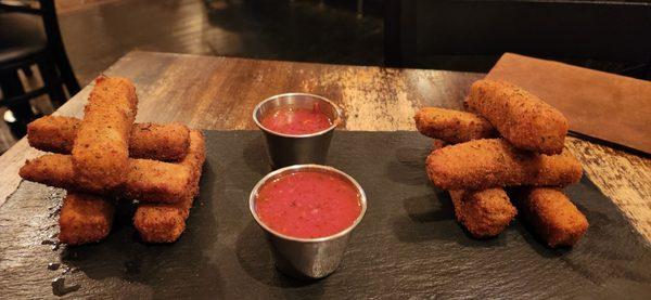 Homemade mozzarella sticks