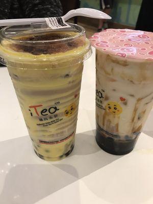 New drinks - cream brûlée and brown sugar boba milk tea