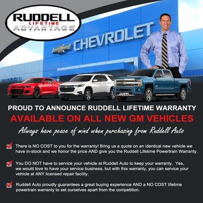 Lifetime Powertrain Warranty, Oil Changes and Tire Rotates!