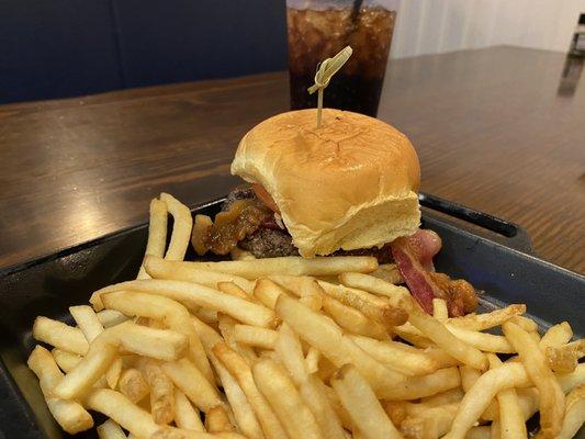 Pimento Cheese Burger & French Fries