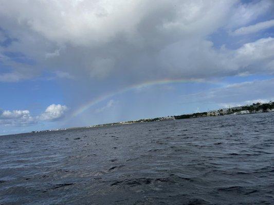 Biggest rainbow over the Blackwater Sound.