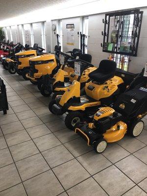 Cub cadet mower line up.