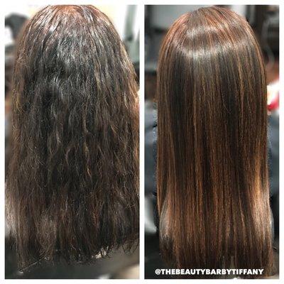 Keratin smoothing treatment