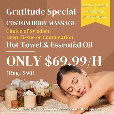 Body & Sole Massage
 10300 West Forest Hill Blvd #230, Wellington, FL 33414
 Call us at 561-345-6647