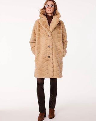 Stylish and warm faux fur coat.