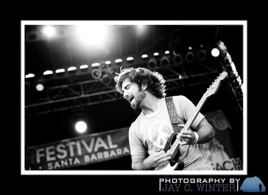 Still Time guitarist Nick Bilich performing at West Beach Music Festival in Santa Barbara, CA