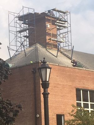 A huge commercial chimney