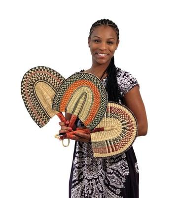 Hand Woven Fan from Burkino Faso.