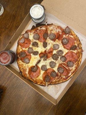 Pepperoni and sausage