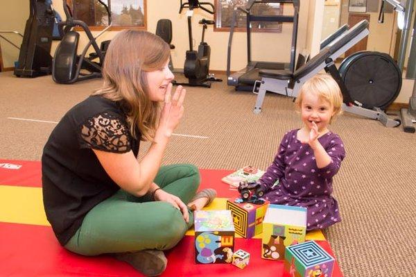 Baby sign language with Speech Language Pathologist, Sarah Miller.