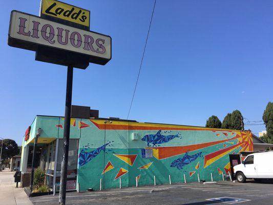 it actually says Ladd's liquor