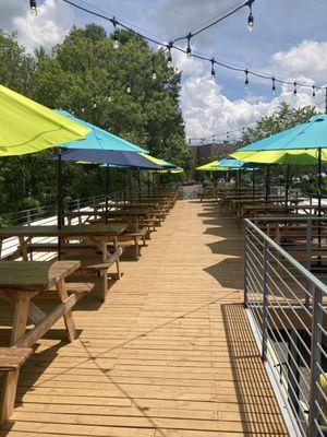 Rooftop picnic tables