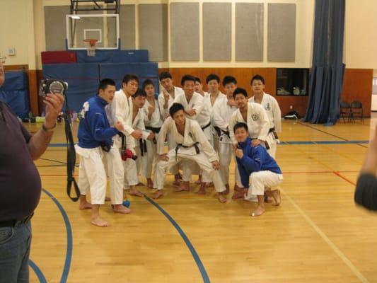 A college competition team from Japan came to train with the JKO competition team in March 2012.