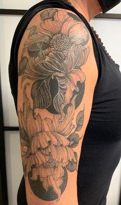 Beautiful Black & Gray Flowers By Jillian