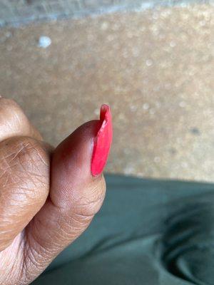 Chipped nail...three days after service